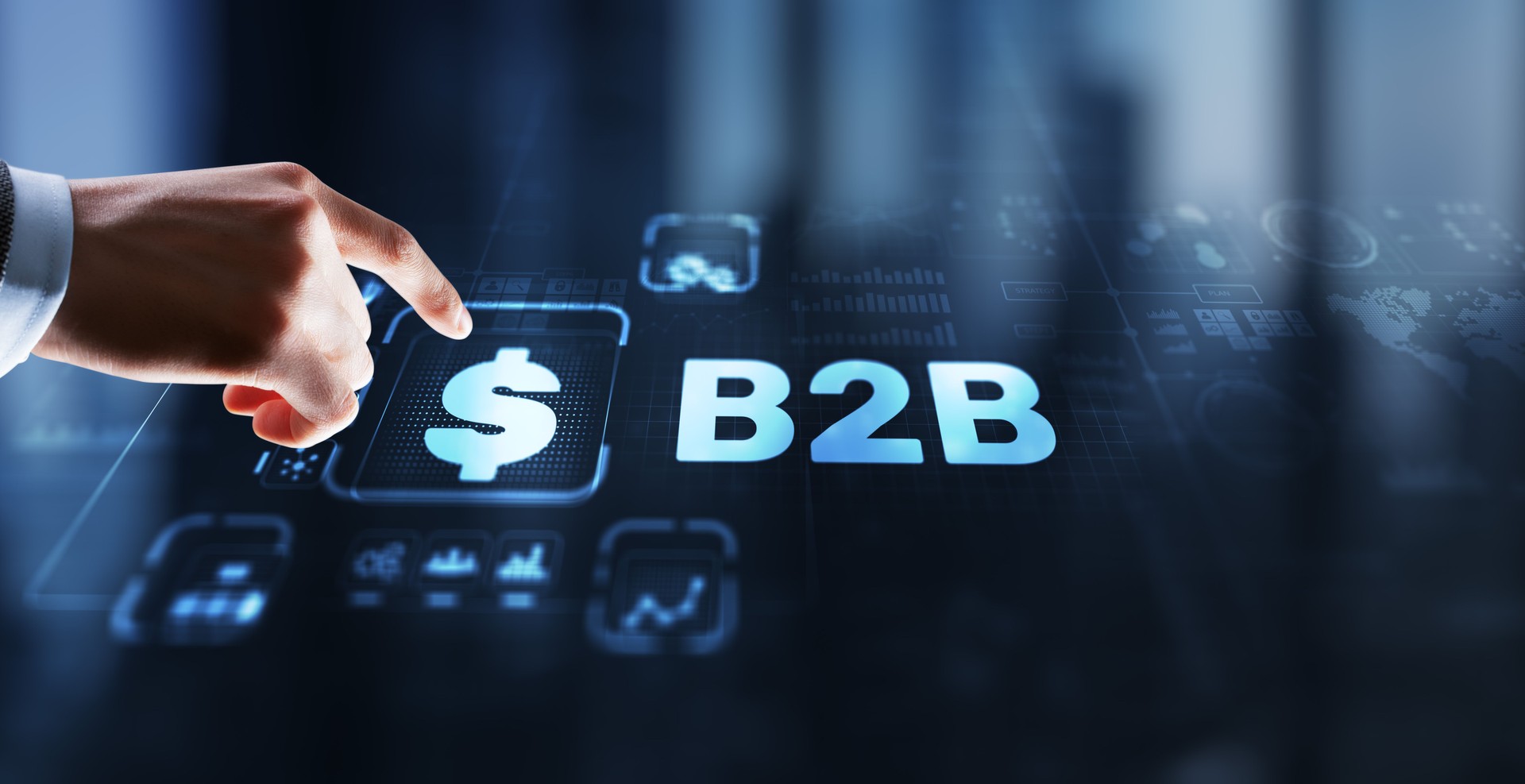 B2B Business Technology Marketing Company Commerce concept. Business to Business